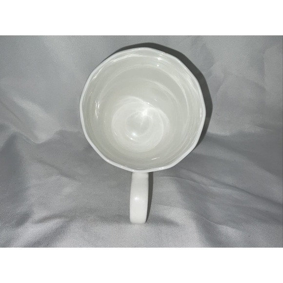 ROSCHER FINE BONE WHITE CHIN SCALLOPED EDGE COFFEE TEA MUG CUP - Picture 6 of 8